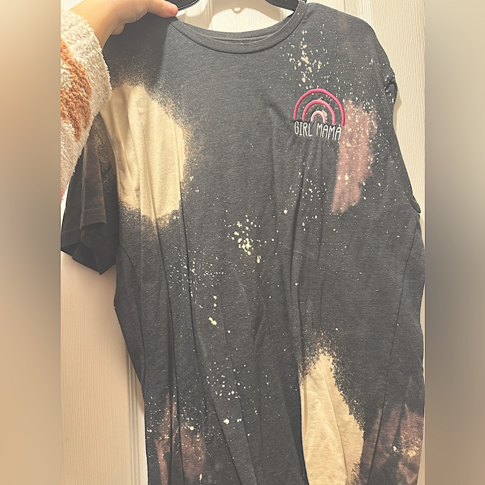 Girl Mama Embroidered Bleached Tee